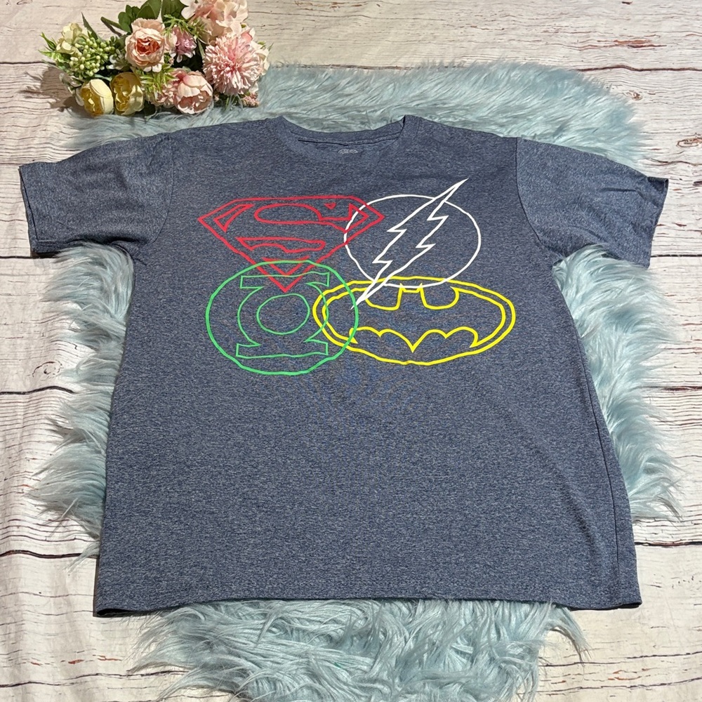 DC Comics Originals Blue Spacedye Short Tee sz S